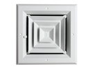PROSELECT&reg; White 10 x 10 in. Aluminum 4-Way Ceiling Diffuser 
