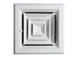 Residential 10 x 10 in. Ceiling Diffuser in White Aluminum