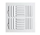 14 x 14 in. Residential Ceiling & Sidewall Register in White 4-way Steel