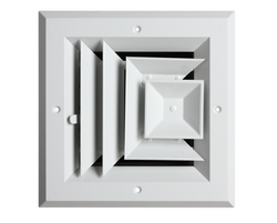 Residential 6 x 6 in. Ceiling Diffuser in White Aluminum