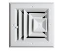 Residential 10 x 10 in. Ceiling Diffuser in White Aluminum
