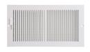 10 x 6 in. 2-Way Steel Baseboard Register in White - 1/3 in. Spaced Fins