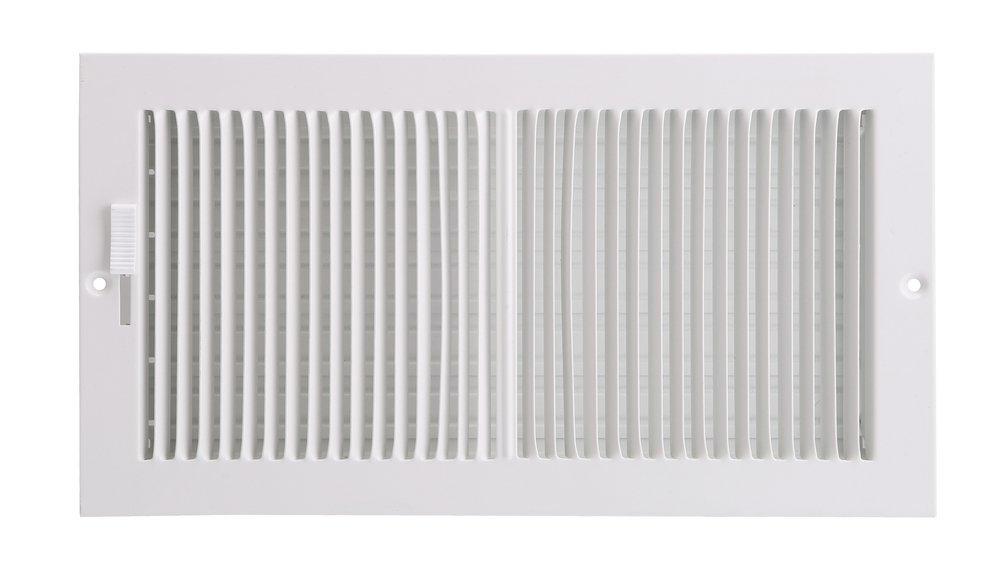 PROSELECT&reg; White 6 in. Residential Baseboard Register in White 2-way Steel 