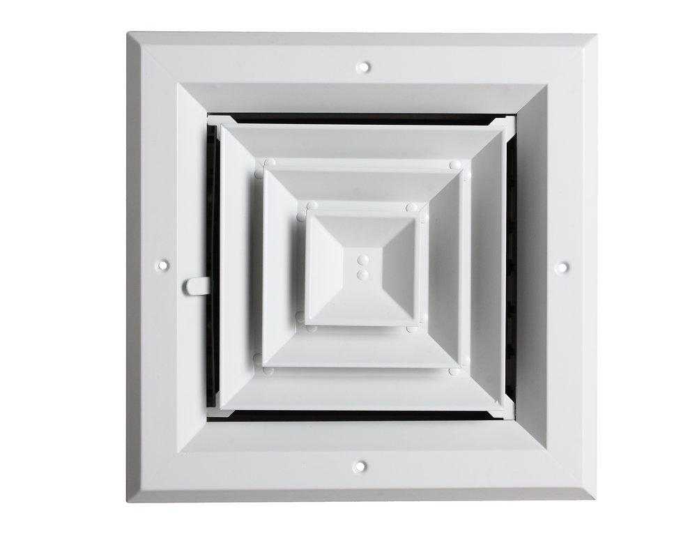 PROSELECT® White Residential Ceiling Diffuser in White Aluminum 