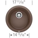 BLANCO Cafe 17-11/16 x 17-11/16 in. Drop-in and Undermount Granite Bar Sink 