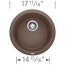 BLANCO Caf&eacute; 17-11/16 x 17-11/16 in. Drop-in and Undermount Granite Bar Sink 