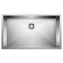 32 x 18 in. No Hole Stainless Steel Single Bowl Undermount Kitchen Sink in Satin Polished