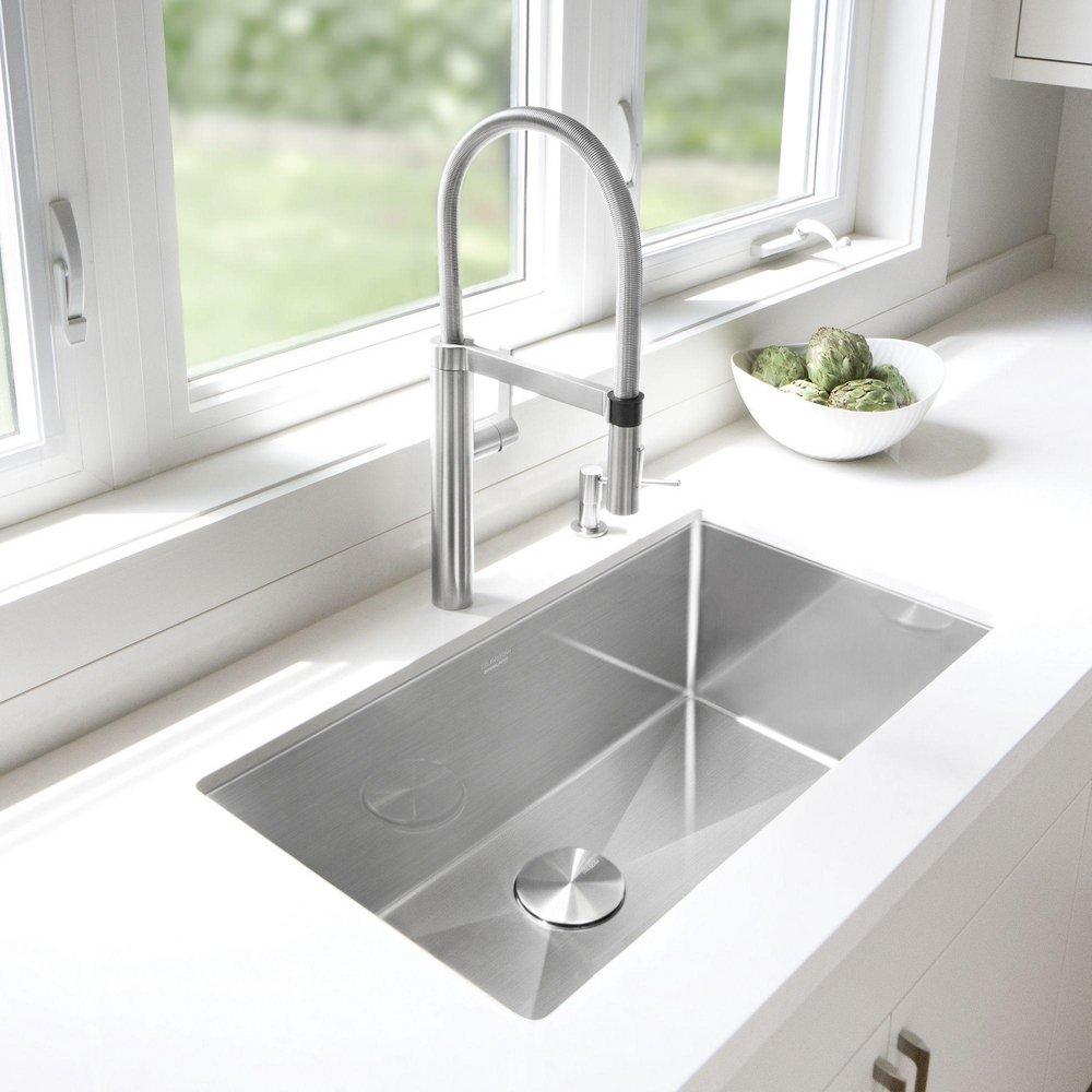 BLANCO Polished Satin 32 x 18 in. No Hole Stainless Steel Single Bowl Undermount Kitchen Sink 