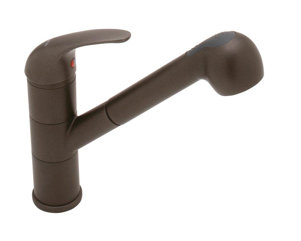 BLANCO Cafe Brown 2.2 gpm Single Lever Handle Kitchen Sink Faucet Pull-Out Spout 