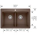 BLANCO Cafe 33 x 22 in. 1 Hole Composite Double Bowl Dual Mount Kitchen Sink 
