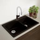 BLANCO Cafe 33 x 22 in. 1 Hole Composite Double Bowl Dual Mount Kitchen Sink 