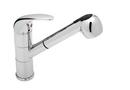 2.2 gpm 1 Hole Deck Mount Kitchen Faucet with Single Lever Handle and Pull Out Spout in Polished Chrome
