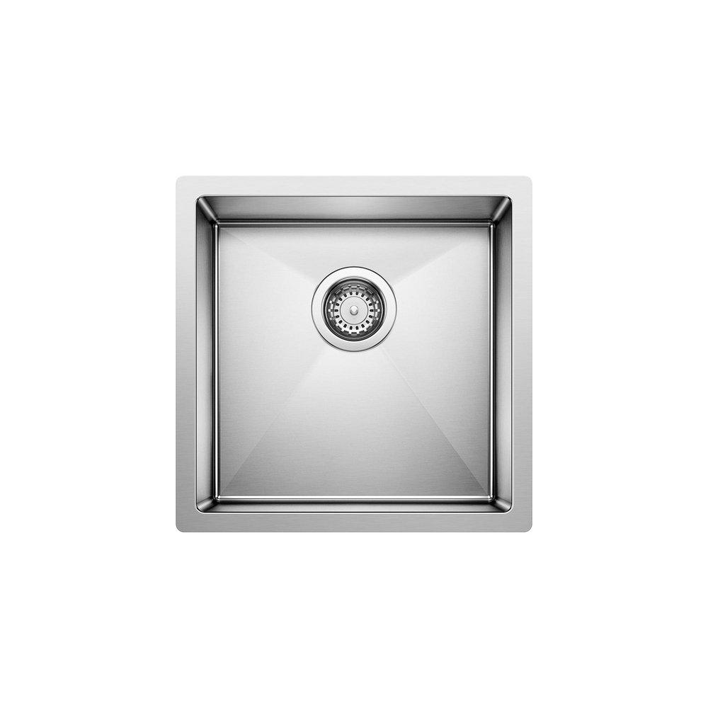 BLANCO Satin Polished 17 x 17 in. Undermount Stainless Steel Bar Sink 