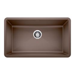 32 in. Undermount Silgranit Single Bowl Kitchen Sink in Café