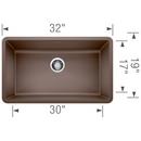 BLANCO Café 32 x 19 in. No Hole Composite Single Bowl Undermount Kitchen Sink 