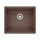 20-87/100 x 18-11/100 in. No Hole Composite Single Bowl Undermount Kitchen Sink in Cafe Brown