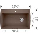 BLANCO Café 33-1/2 x 22 in. 1 Hole Composite Single Bowl Dual Mount Kitchen Sink 
