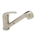 2.2 gpm Single Lever Handle Kitchen Sink Faucet Pull-Out Spout with 7-3/4 in. Spout Reach in Satin Nickel