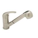 BLANCO Satin Nickel 2.2 gpm Single Lever Handle Kitchen Sink Faucet Pull-Out Spout with 7-3/4 in. Spout Reach 