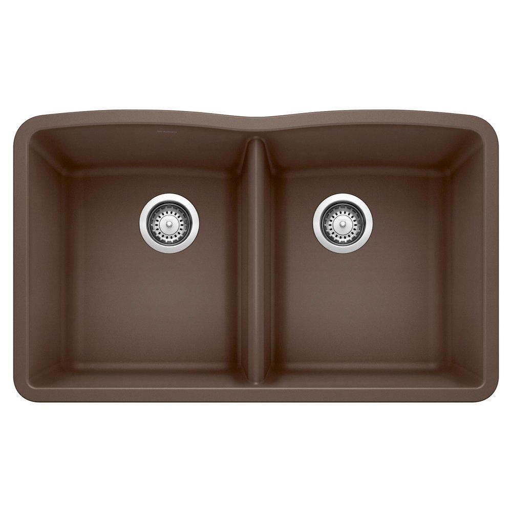 BLANCO Café 32 x 19-1/4 in. No Hole Composite Double Bowl Undermount Kitchen Sink 