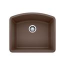 24 x 20-13/16 in. No Hole Composite Single Bowl Undermount Kitchen Sink in Cafe Brown
