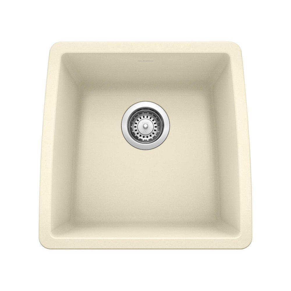 BLANCO Biscuit 17-1/2 x 17 x 9 in. Under-Mount Single Bowl Sink 