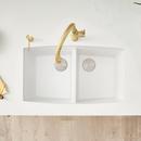 BLANCO White 33 x 20 in. No Hole Composite Double Bowl Undermount Kitchen Sink 
