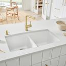 BLANCO White 33 x 20 in. No Hole Composite Double Bowl Undermount Kitchen Sink 