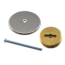 4 in. Stainless Steel Extension Wall Cover Set with 2 in. Plug