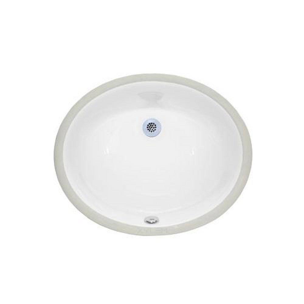 Xylem White Undermount Bathroom Sink 