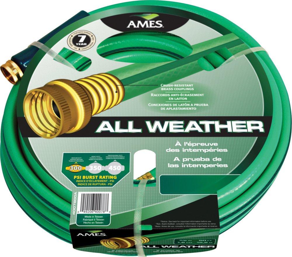 Ames Fire & Waterworks Blue 5/8 in. Brass and Plastic Hose 