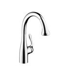 Single Handle Pull Down Bar Faucet in Polished Chrome