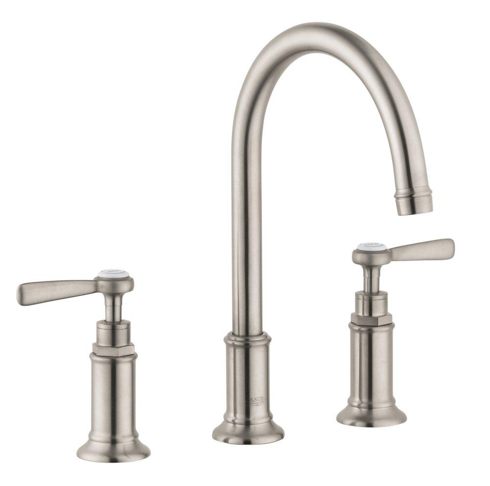 AXOR Brushed Nickel Two Handle Widespread Bathroom Sink Faucet 