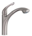 Single Handle Pull Out Kitchen Faucet in Steel Optic