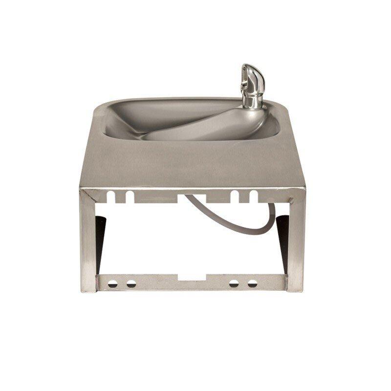 Haws&reg; Satin Stainless Steel 14 ga Single Wall Mount Drinking Fountain 