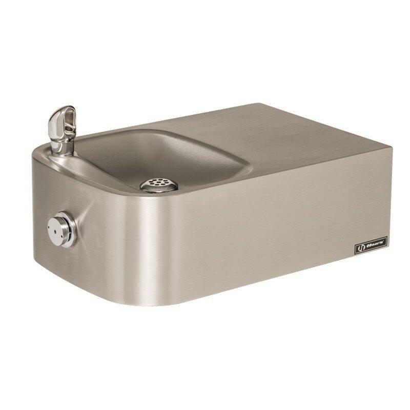 Haws&reg; Satin Stainless Steel 14 ga Single Wall Mount Drinking Fountain 