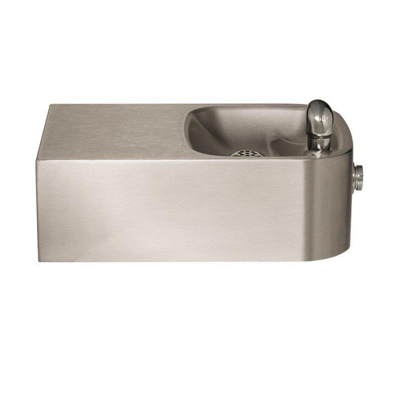 Haws&reg; Satin Stainless Steel 14 ga Single Wall Mount Drinking Fountain 