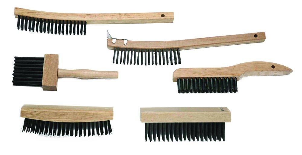 Mill-Rose Bent Handle Scratch Brush with Scraper 