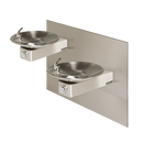 Haws&reg; Satin Stainless Steel Double Wall Mount Drink Founta in with Mounting System 