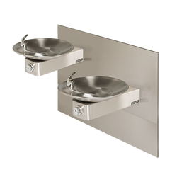 Double Wall Mount Drink Fountain with Mounting System in Satin Stainless Steel