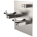 Haws&reg; Satin Stainless Steel Double Wall Mount Drink Founta in with Mounting System 