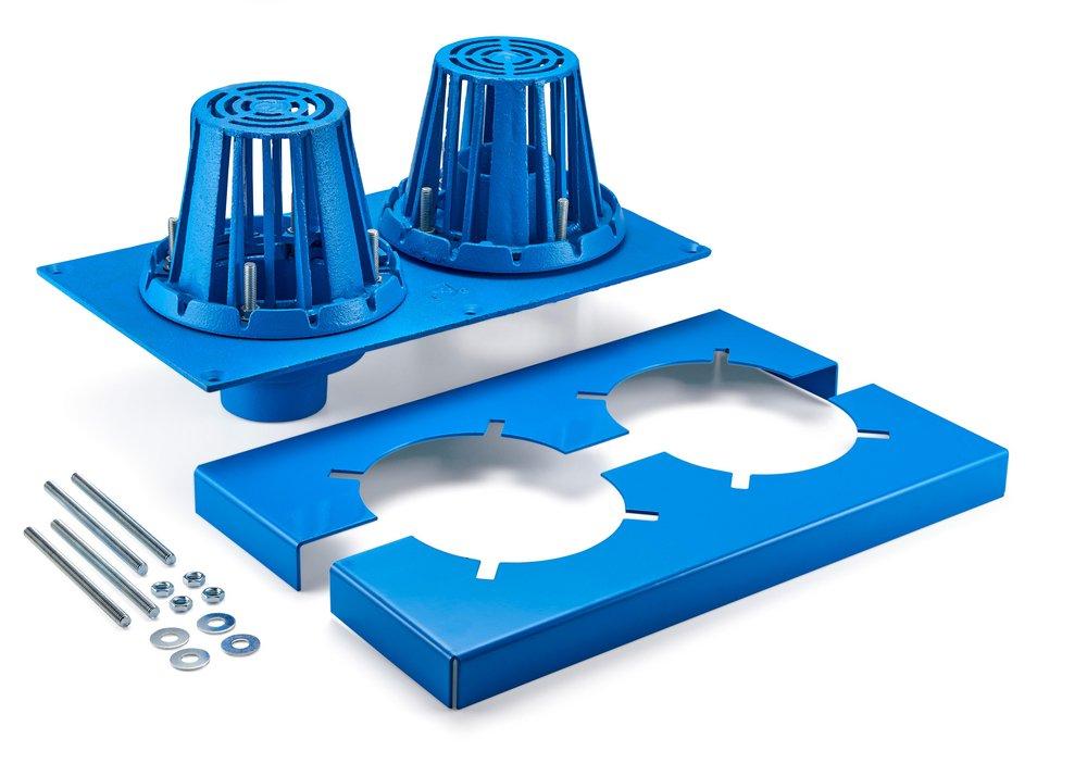 Zurn Blue Combination Roof Drain and Overflow 