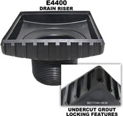 2 in. Threaded Plastic Black Shower Drain