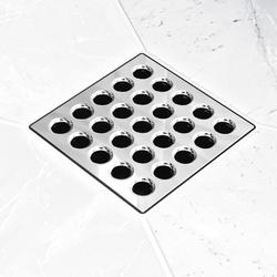 Stainless Steel, Plastic Drain Cover in Polished Chrome