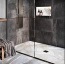 Ebbe America Brushed Nickel 4 in. Plastic and Stainless Steel Shower Drain 