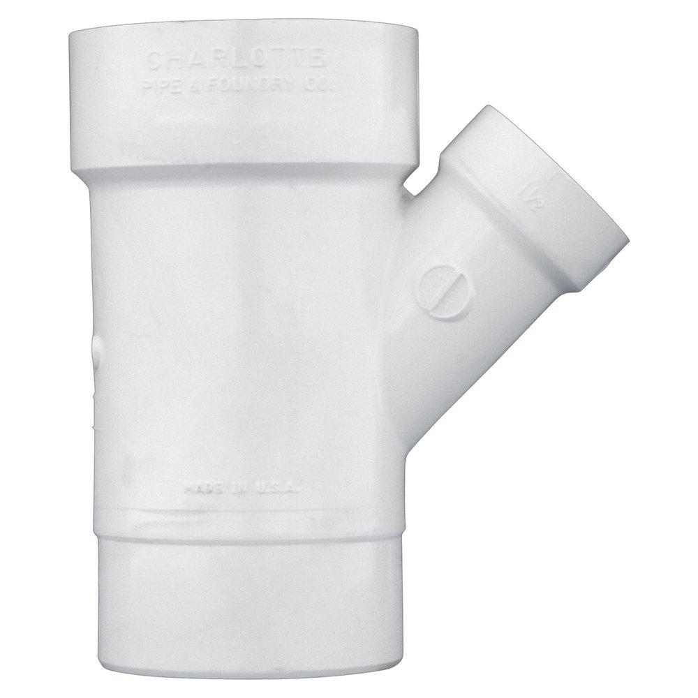White PVC DWV Street Wye 