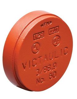 2 in. Grooved Orange Enamel Ductile Iron Cap