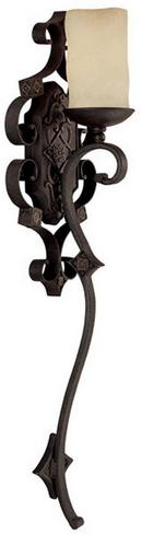 100 W 6 in. 1-Light Medium Wall Sconce in Rustic Iron