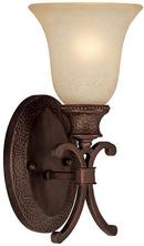 100 W 7 in. 1-Light Medium Wall Sconce in Burnished Bronze