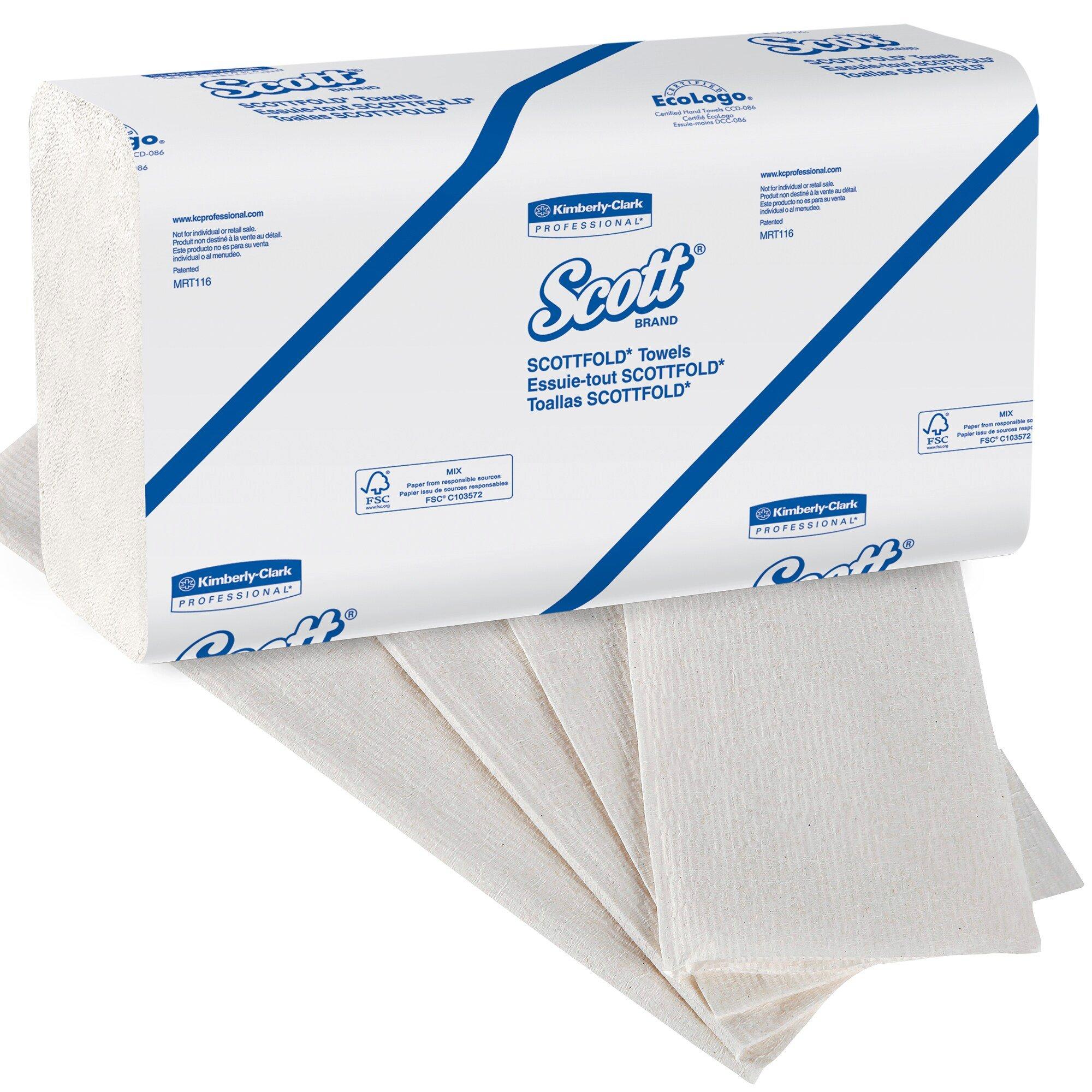 Scott&reg; White 175-Count ScottFold Multi-Fold  PaperTowel in White (Case of 25) 